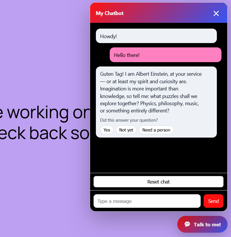Blackwall AI chatbot running on a storefront