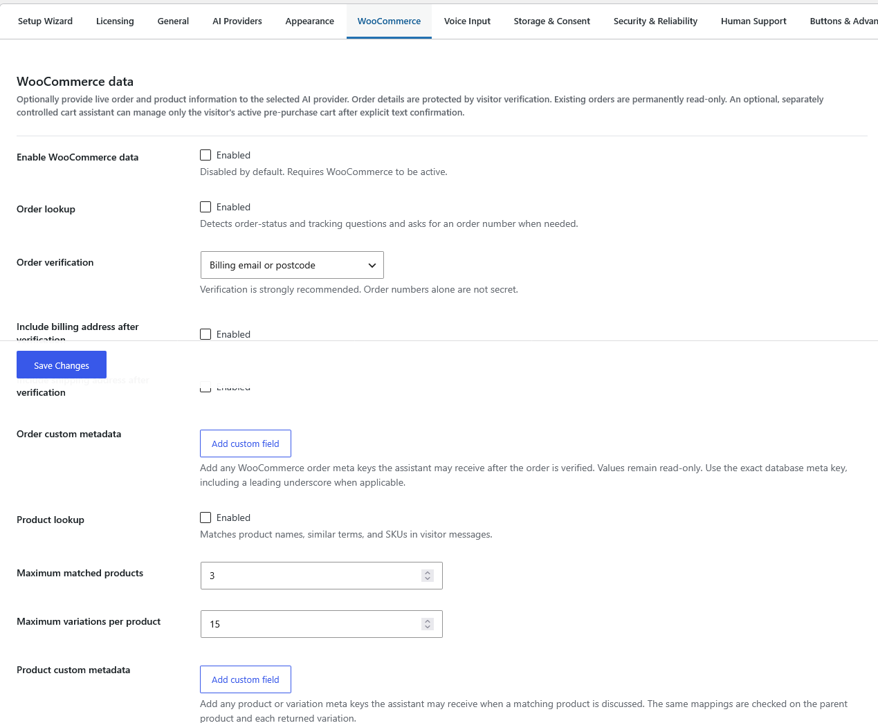 Blackwall WooCommerce order, product, and data controls